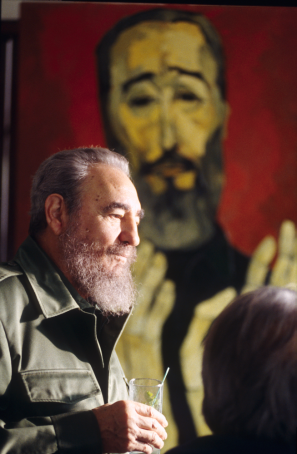 Oswaldo Guayasamin malte Fidel Castro zu seinem 70. Geburtstag (1996). Fotos: ©Sylvio Heufelder.